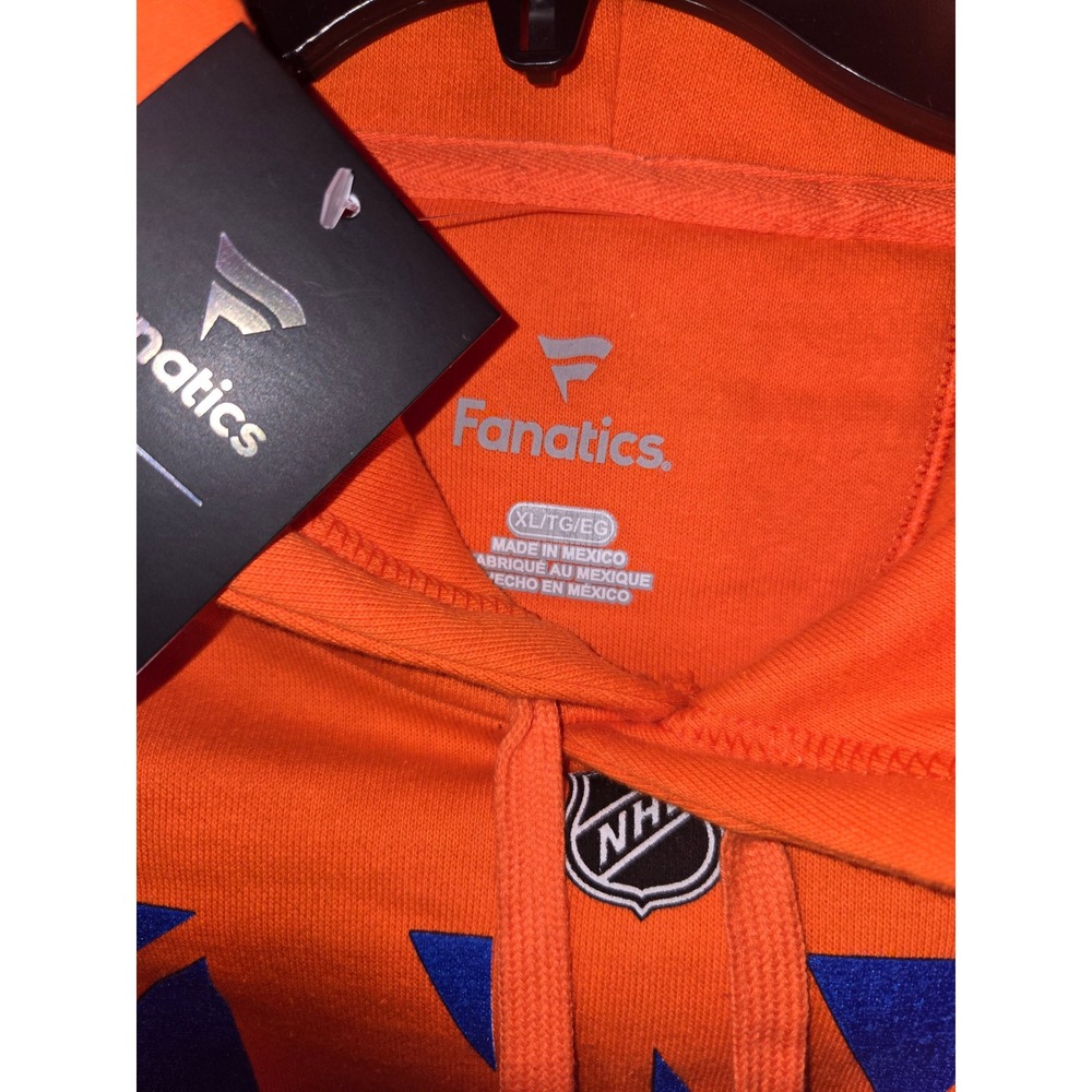 Fanatics New York Islanders Orange NHL Hooded Sweatshirt Mens XL - Picture 3 of 5